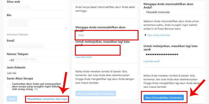 Cara Tutup Akun Ig Sementara Lewat Hp