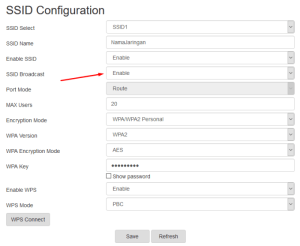 Apa yang dimaksud dengan “SSID pre-shared key”?