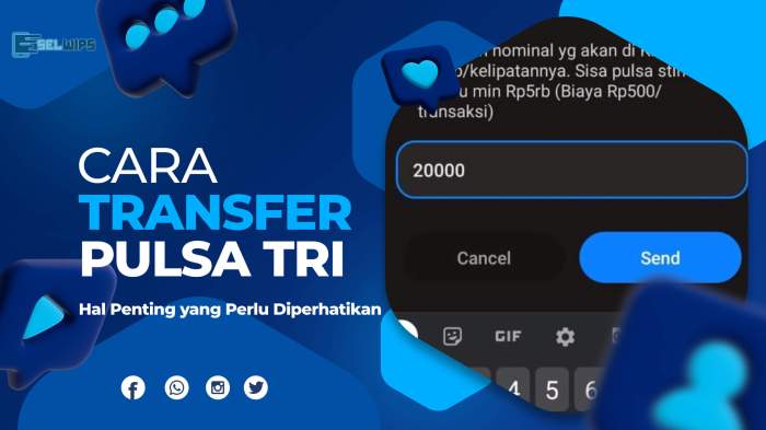 Cara Transfer Pulsa Tri Ke Tri