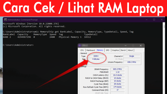 Cara Mengecek Ram Laptop