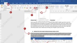 Cara Mengatur Spasi 1 5 Di Word