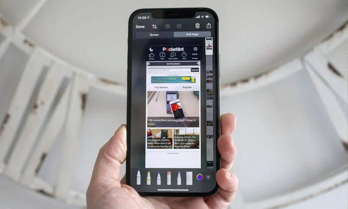 Cara Screenshot Panjang di iPhone Face ID dan Touch ID