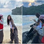Potret Zaskia Adya Mecca dan Anak di Pantai Sadeng