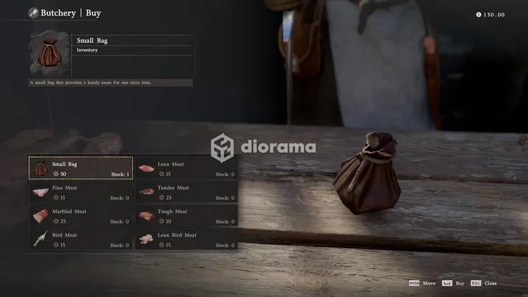 Maka kamu akan menemukan Small Bag yang dia jual / Pearl Abyss