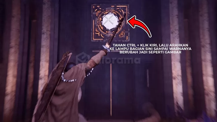 Arahkan ke lampu sambil tahan tombol CTRL + Klik Kiri kalau di PC (kami gatau tombol apa di console) / Pearl Abyss