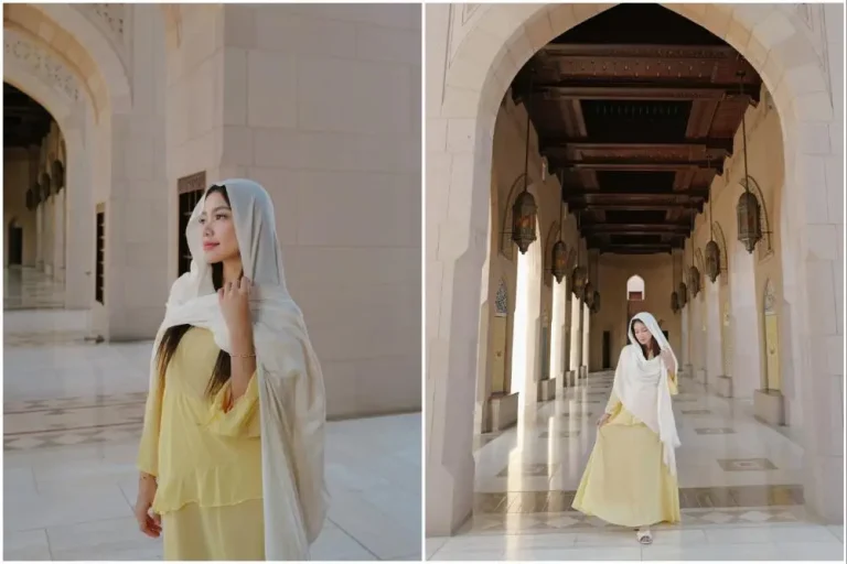 Regina Phoenix di Masjid Agung Sultan Qaboos Oman