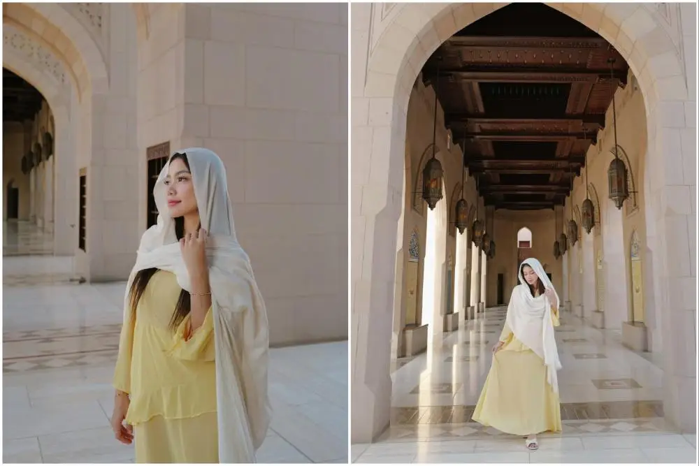 Regina Phoenix di Masjid Agung Sultan Qaboos Oman