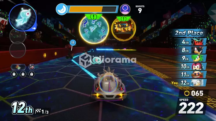Di lap kedua kamu bisa memilih trek dari game Sonic lainnya, hanya bisa dipilih oleh player atau AI yang berada di posisi pertama. Ketika trek dipilih baik random atau yang sudah ditentukan, maka sebagian dari trek tersebut akan berubah total / SEGA
