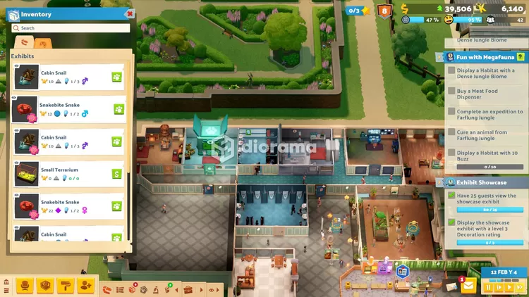 Hanya binatang dengan tanpa plus pink saja yang bisa dianalisa, jika kamu pengen punya binatang dengan tier lebih tinggi, ada baiknya kamu melepas tier lebih rendah ke alam daripada terus menyimpannya / SEGA, Two Point Studios