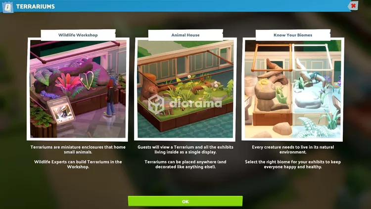 Terrarium akan berbentuk lemari kaca untuk hewan seperti ular atau sejenisnya / SEGA, Two Point Studios