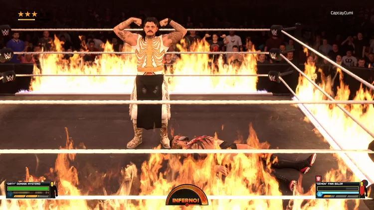 Inferno match jadi salah satu satu stipulation match yang kembali di WWE 2K26