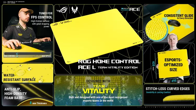 ASUS ROG mousepad Hone Control Ace L Vitality Edition