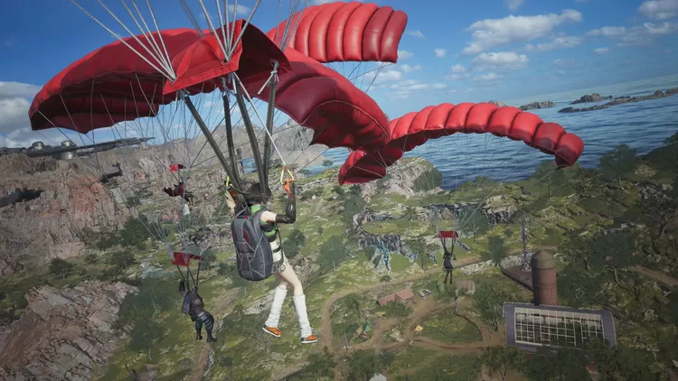 Final Fantasy VII Revelation - Terjun dari High Wind / Square Enix