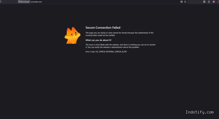 Website EVR Studio sudah mati