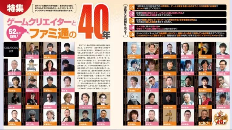Edisi spesial majalah Famitsu akan wawancara 52 kreator game Jepang / Famitsu