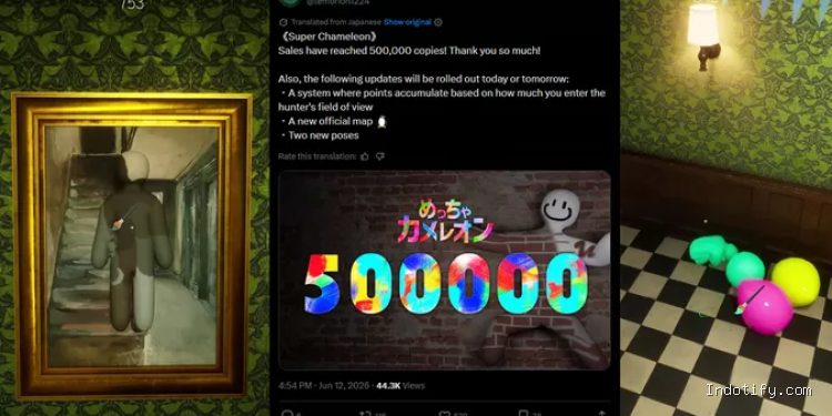 MECCHA CHAMELEON berhasil tembus 500 unduhan di Steam