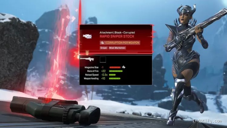 Corrupted Attachments akan berikan gambaran apa saja yang akan meningkat saat dipasang di Apex Legends Season 30 / Respawn Entertainment, EA