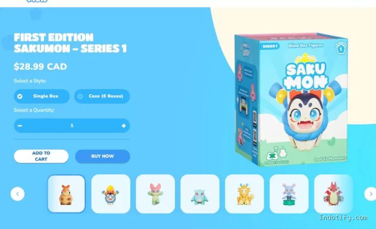 29 dolar Kanada kamu butuhkan untuk membeli mainan Sakumon / Saku Monsters