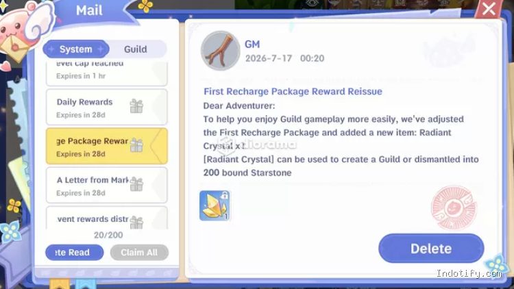 Bikin guild pas rilis dan pas tulisan ini ditulis, nggak bakal bisa tanpa item namanya Splendid Crystal, ini cuman bisa dibeli pakai duit asli, harus top up sekitar 100 ribu an, untungnya GM ngasih / Gravity