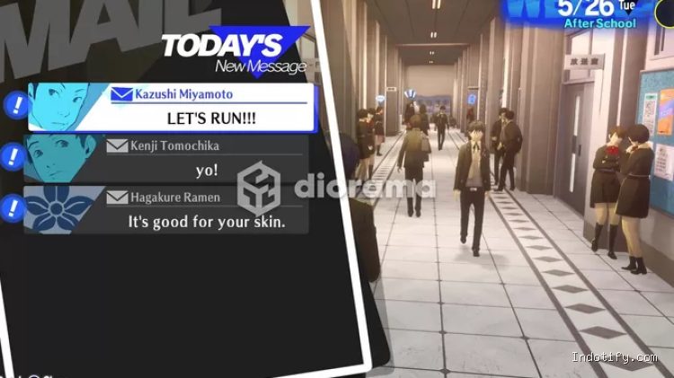 Kalian tak perlu pusing untuk meningkatkan social link, karena begitu terbuka, kalian bisa cek pesan di telepon genggam-mu / Atlus, SEGA