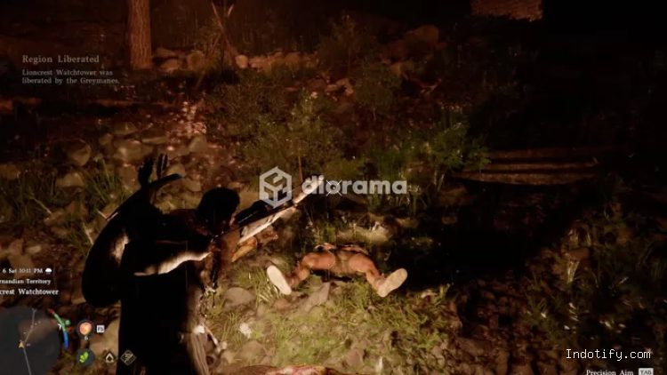 Sayangnya ketika malam tiba, bayangan game ini terasa pixel dan kotak-kotak saat berjalan dengan cahaya, artinya Pearl Abyss tergantung dengan ray tracing untuk game engine Crimson Desert, membuat baked shadows akan membutuhkan waktu yang lama / Pearl Abyss