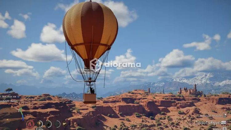 Ada banyak cara untuk menjelajah dunia Crimson Desert, kamu bisa naik balon udara setelah selesaikan quest tertentu yang sayangnya baru bisa kamu rasakan 1 bulan pasca rilis karena sempat terjadi bug / Pearl Abyss